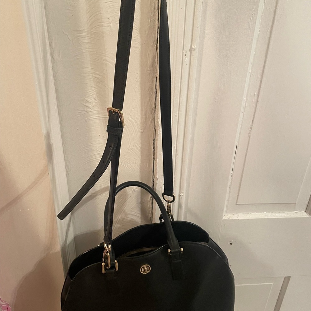 Black Leather Work/Travel Bag